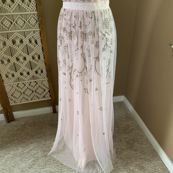 Aidan Mattox Embellished Tulle Maxi Dress Size 10 - Picture 5 of 16